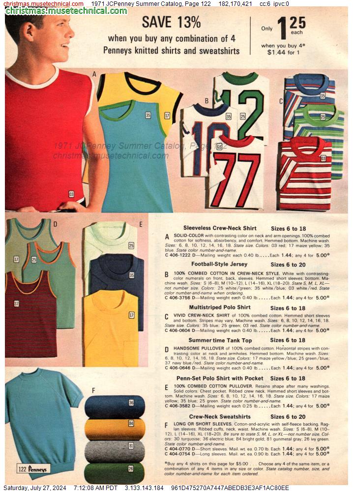 1971 JCPenney Summer Catalog, Page 122