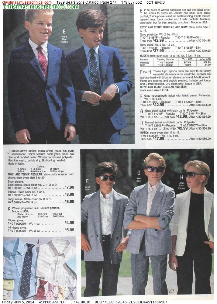 1989 Sears Style Catalog, Page 277