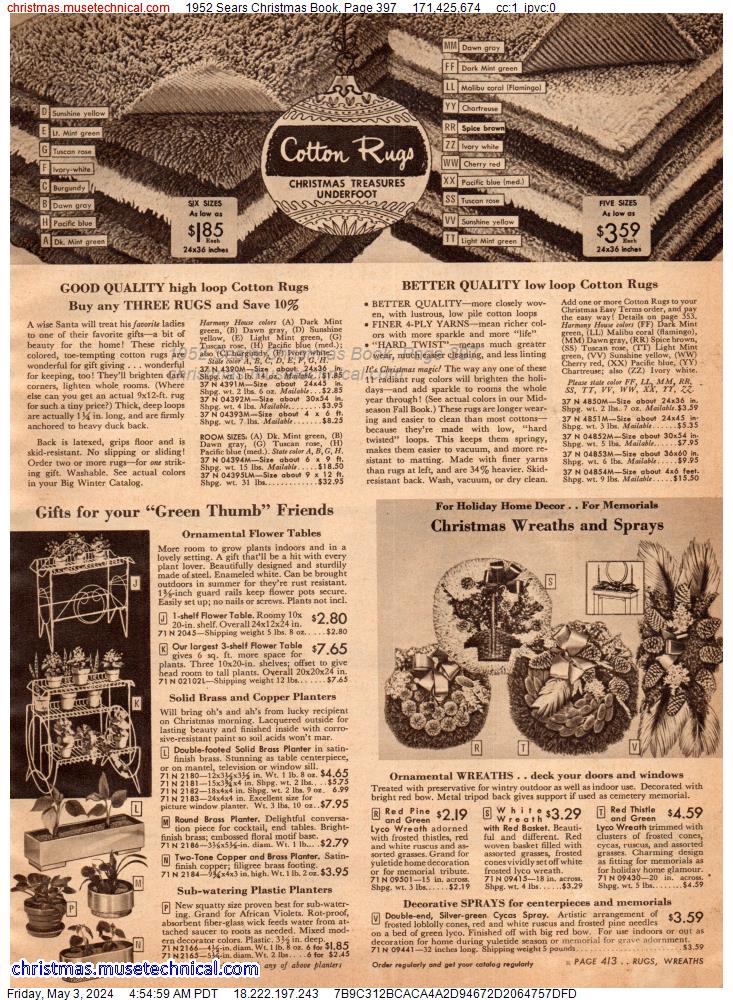 1952 Sears Christmas Book, Page 397