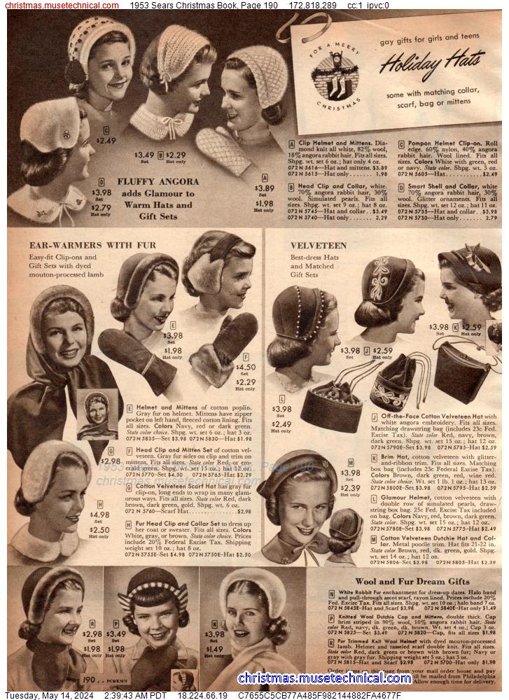 1953 Sears Christmas Book, Page 190