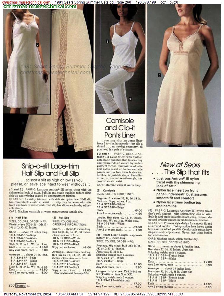 1981 Sears Spring Summer Catalog, Page 260