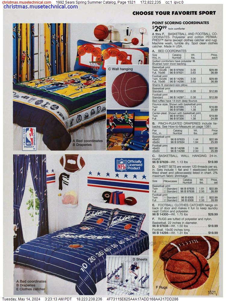 1992 Sears Spring Summer Catalog, Page 1521