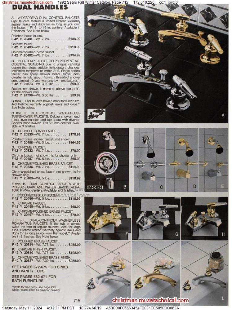 1992 Sears Fall Winter Catalog, Page 712