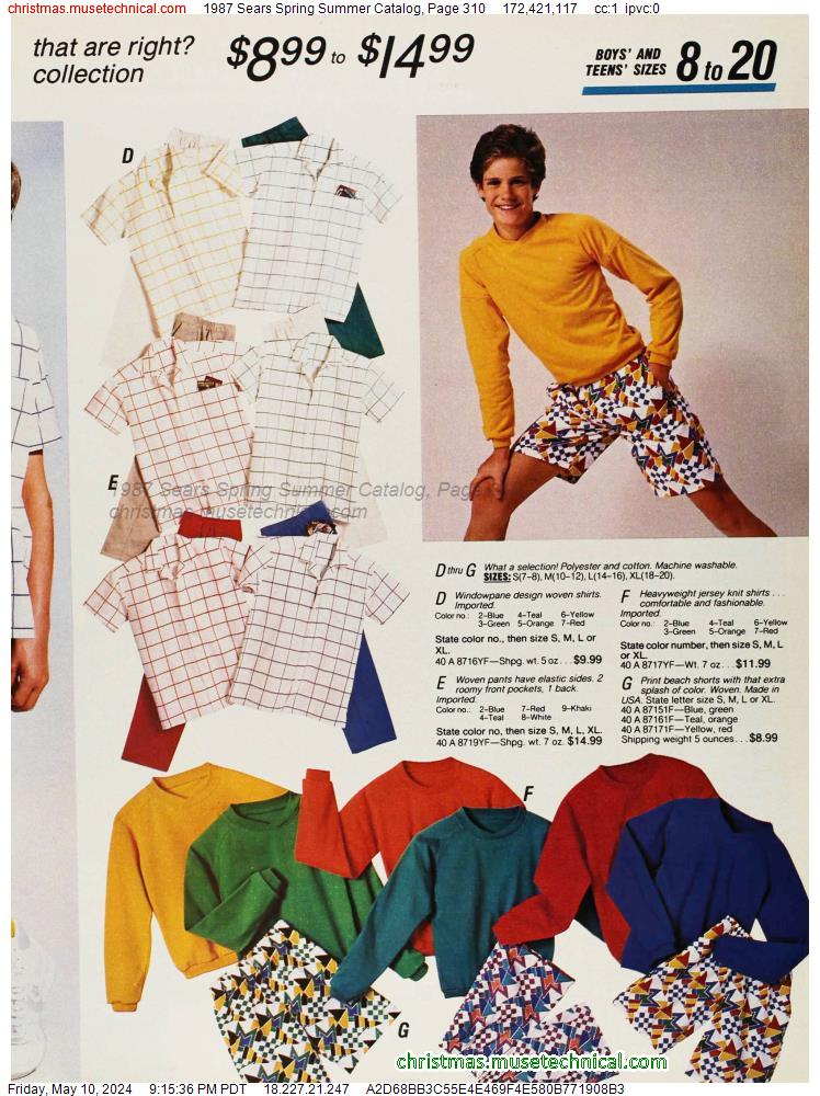 1987 Sears Spring Summer Catalog, Page 310