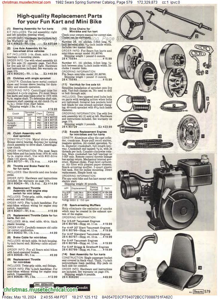 1982 Sears Spring Summer Catalog, Page 579