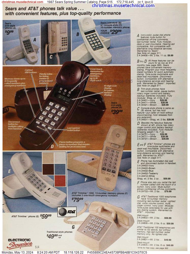 1987 Sears Spring Summer Catalog, Page 515