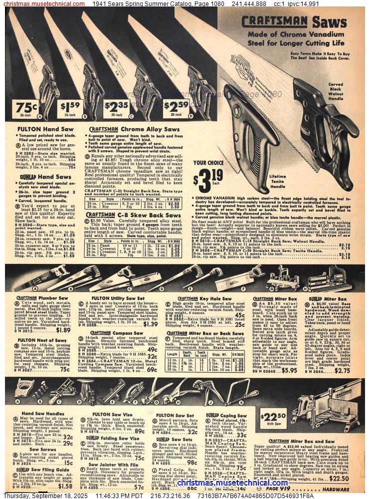 1941 Sears Spring Summer Catalog, Page 1080