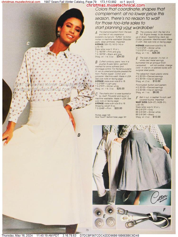 1987 Sears Fall Winter Catalog, Page 79