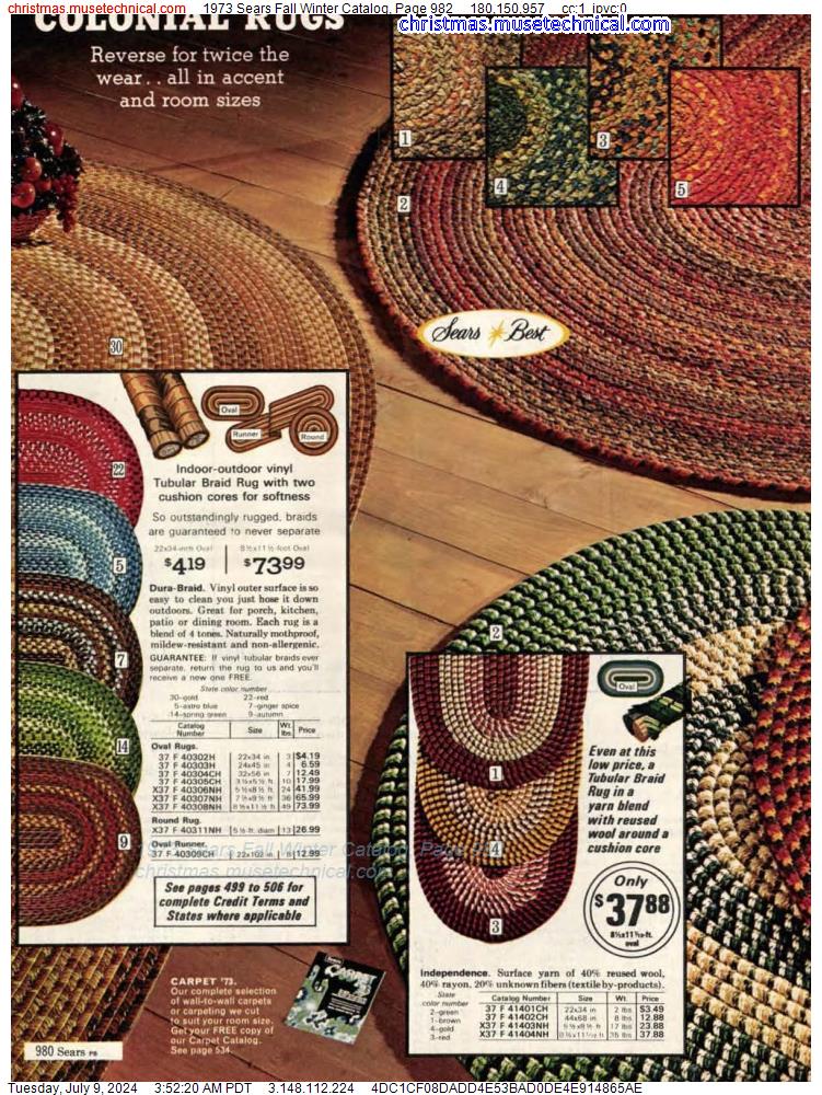 1973 Sears Fall Winter Catalog, Page 982