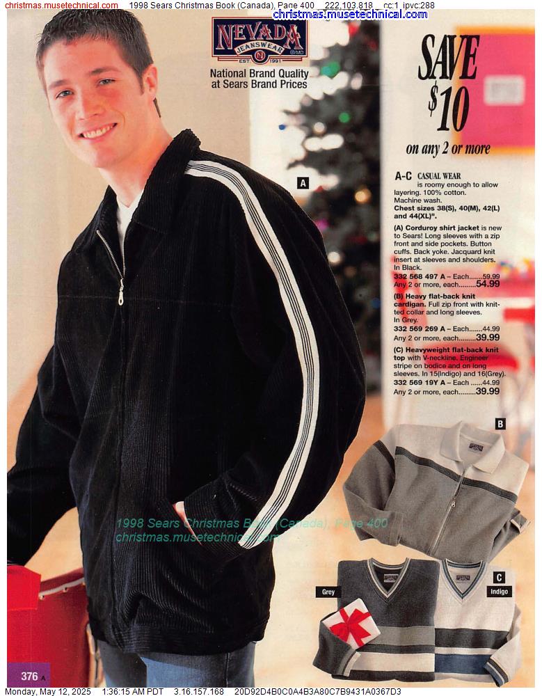 1998 Sears Christmas Book (Canada), Page 400