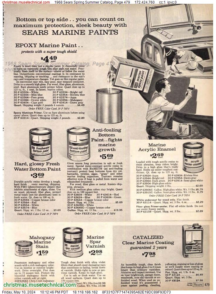 1968 Sears Spring Summer Catalog, Page 479