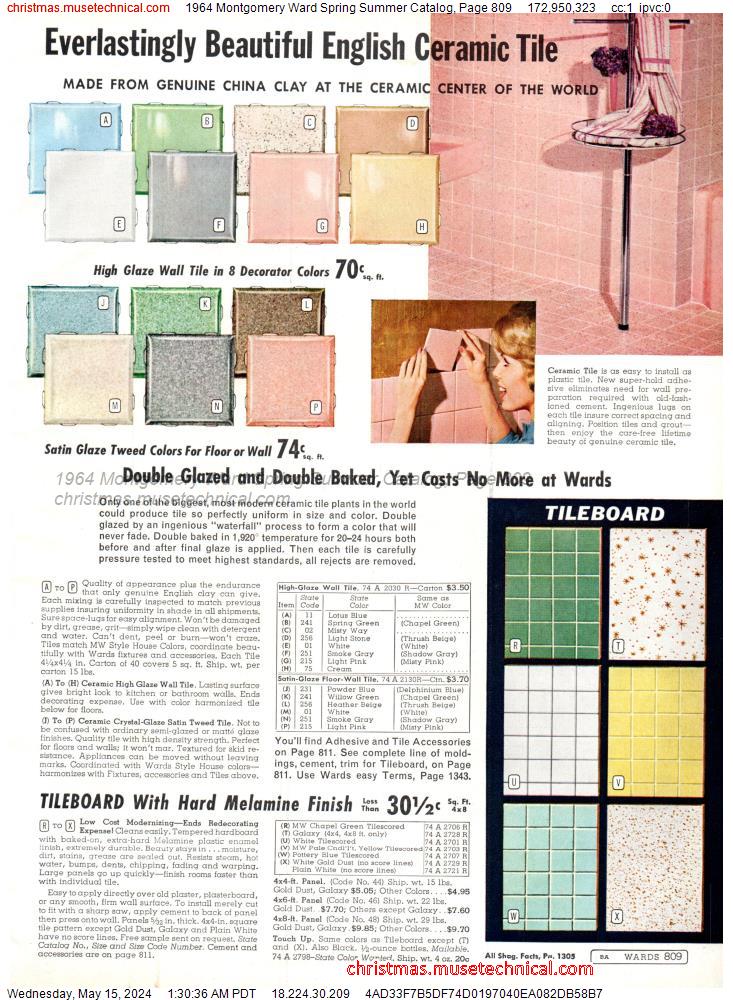 1964 Montgomery Ward Spring Summer Catalog, Page 809