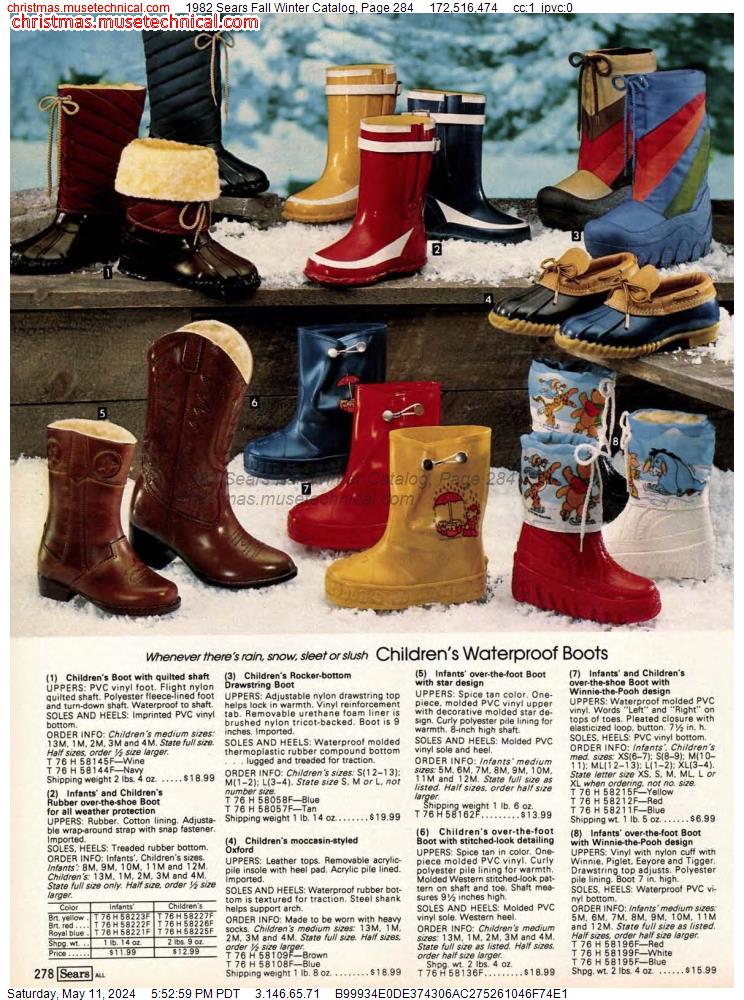 1982 Sears Fall Winter Catalog, Page 284