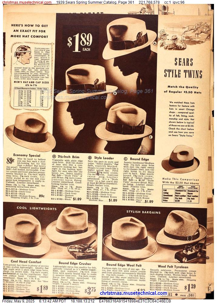1939 Sears Spring Summer Catalog, Page 361