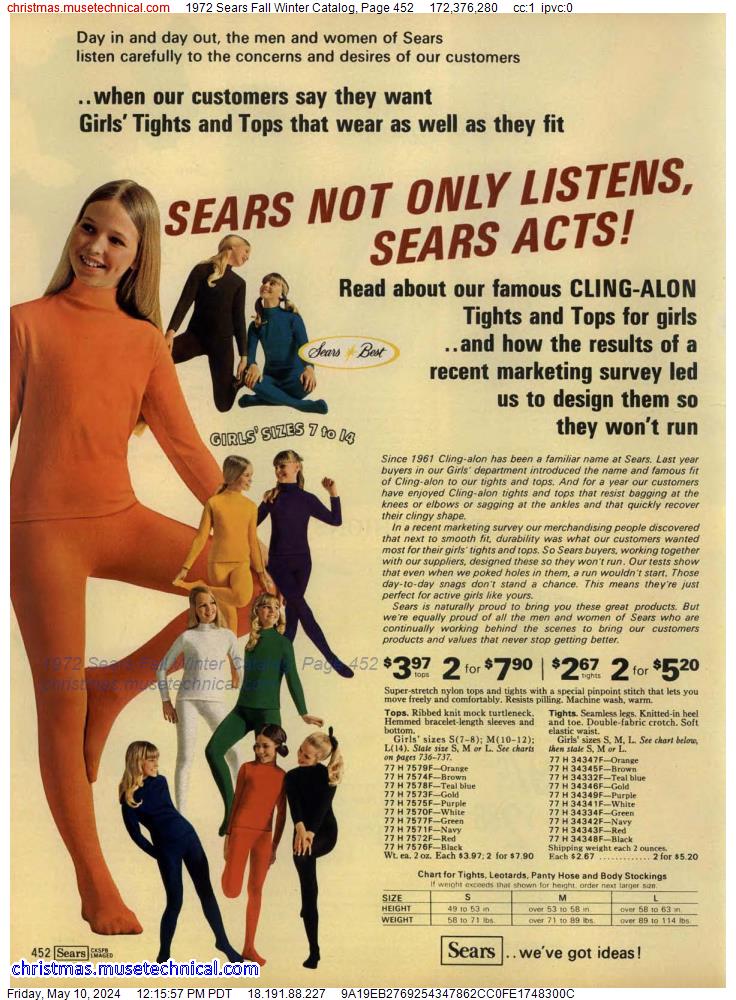 1972 Sears Fall Winter Catalog, Page 452