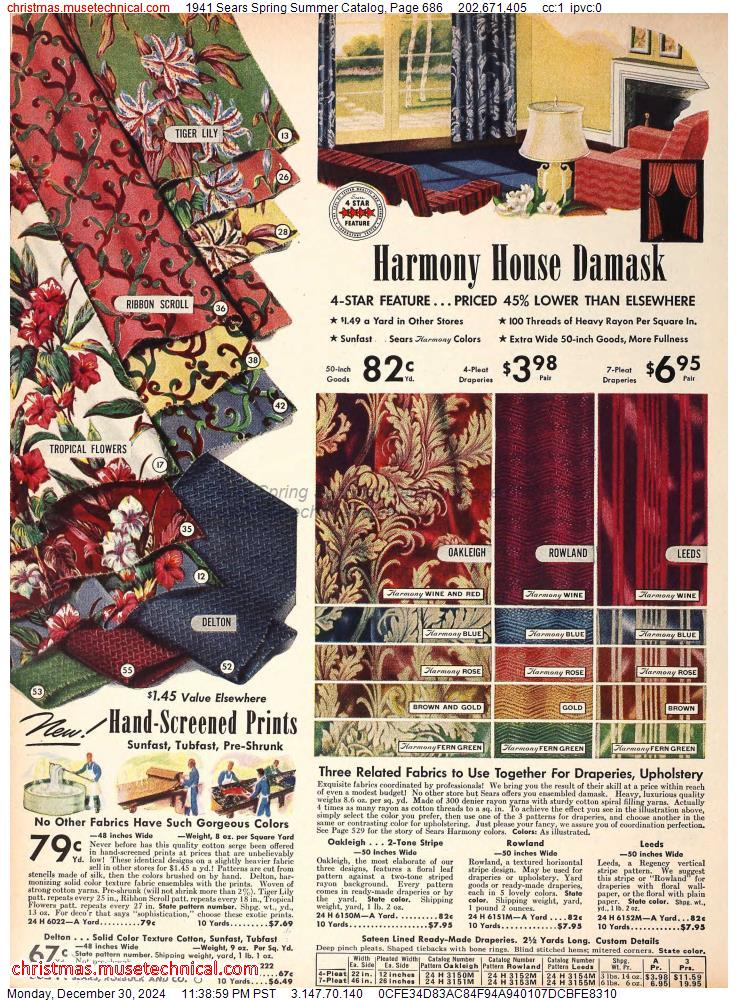 1941 Sears Spring Summer Catalog, Page 686