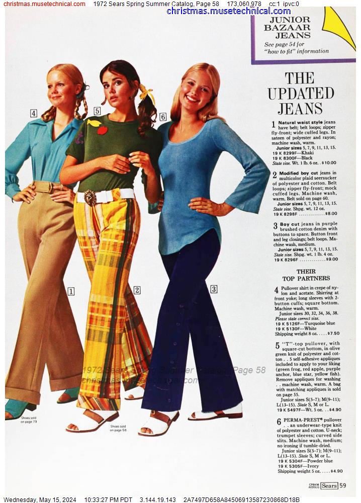 1972 Sears Spring Summer Catalog, Page 58
