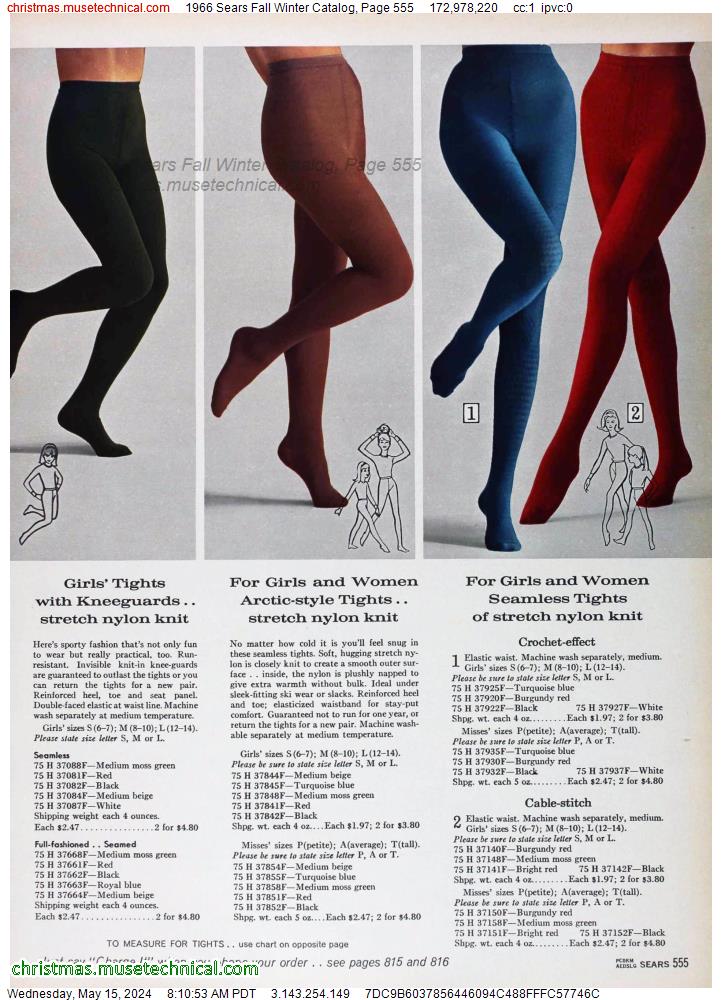 1966 Sears Fall Winter Catalog, Page 555