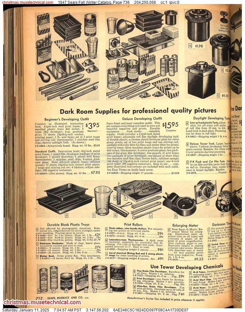 1947 Sears Fall Winter Catalog, Page 736