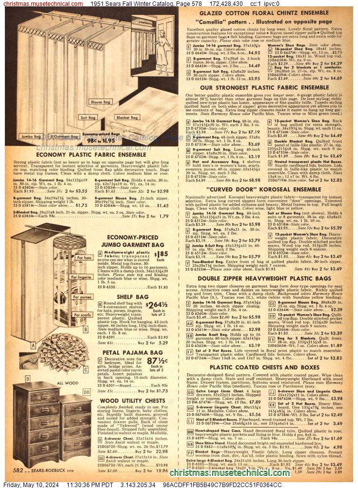 1951 Sears Fall Winter Catalog, Page 578