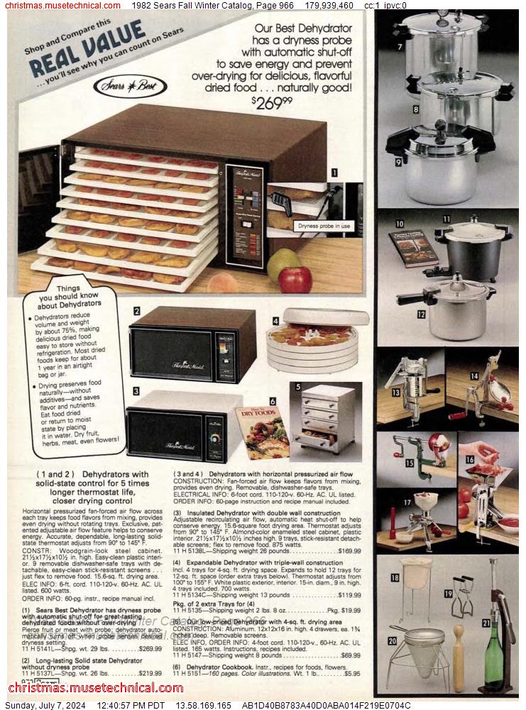 1982 Sears Fall Winter Catalog, Page 966