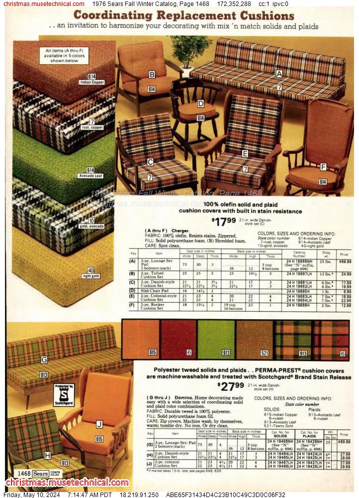 1976 Sears Fall Winter Catalog, Page 1468