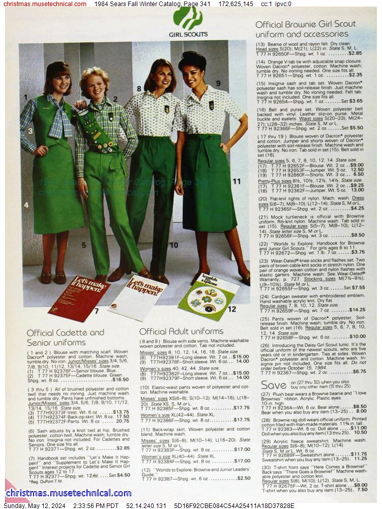 1984 Sears Fall Winter Catalog, Page 341