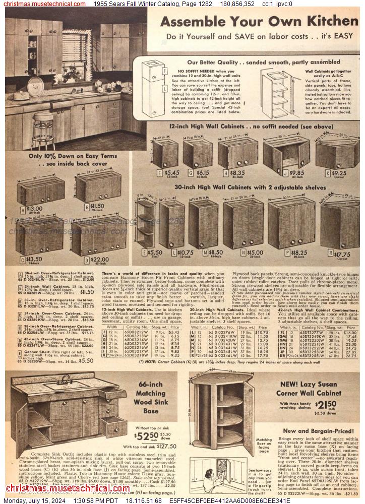 1955 Sears Fall Winter Catalog, Page 1282