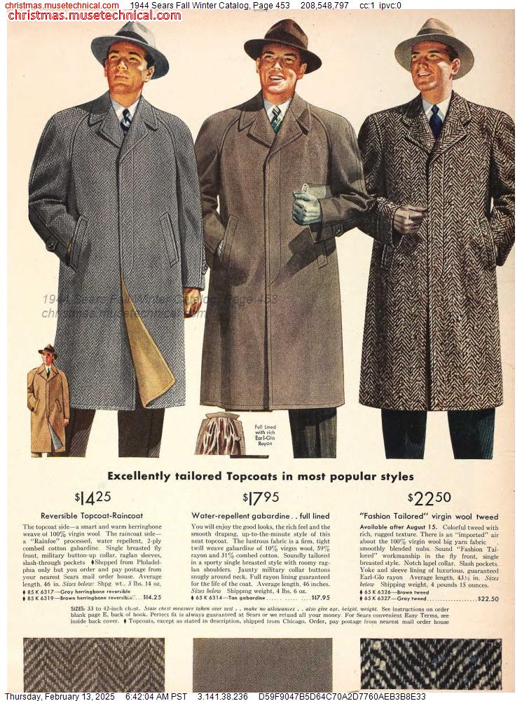 1944 Sears Fall Winter Catalog, Page 453