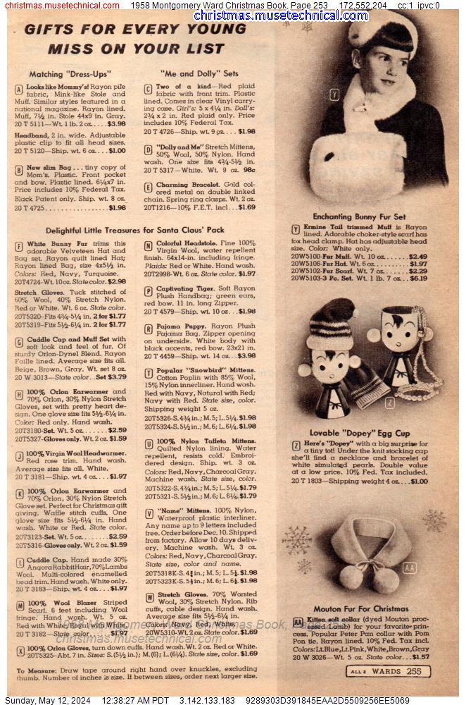 1958 Montgomery Ward Christmas Book, Page 253
