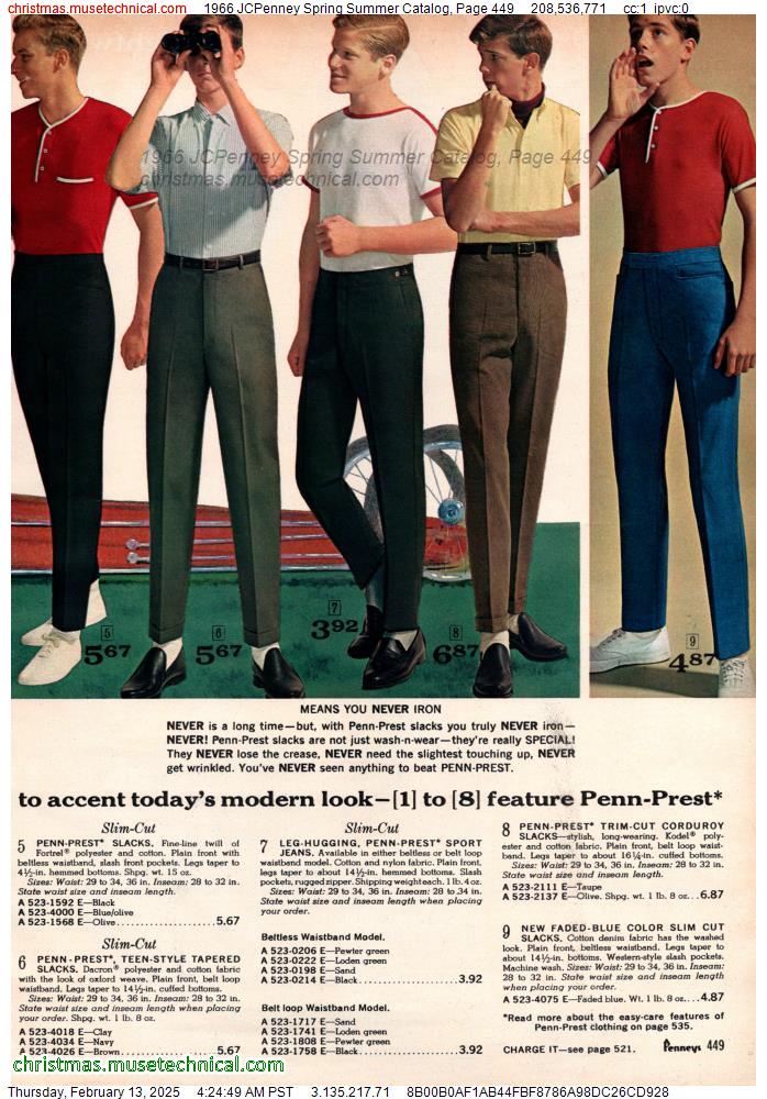 1966 JCPenney Spring Summer Catalog, Page 449