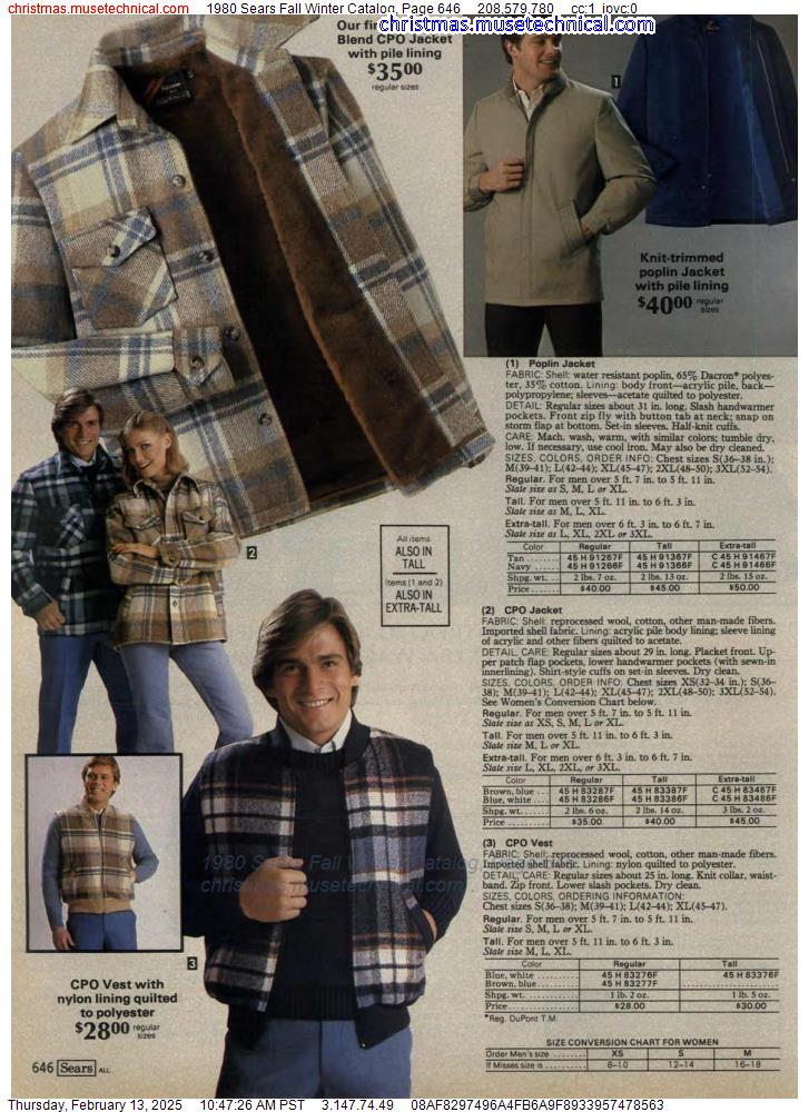 1980 Sears Fall Winter Catalog, Page 646