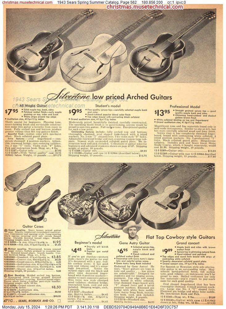 1943 Sears Spring Summer Catalog, Page 562