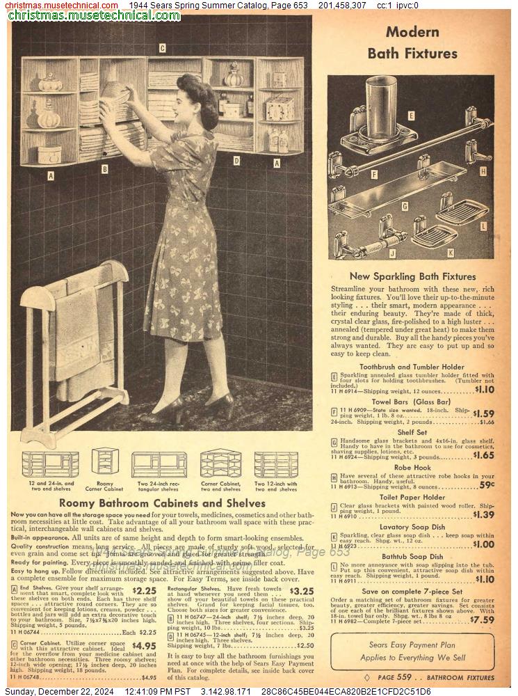 1944 Sears Spring Summer Catalog, Page 653