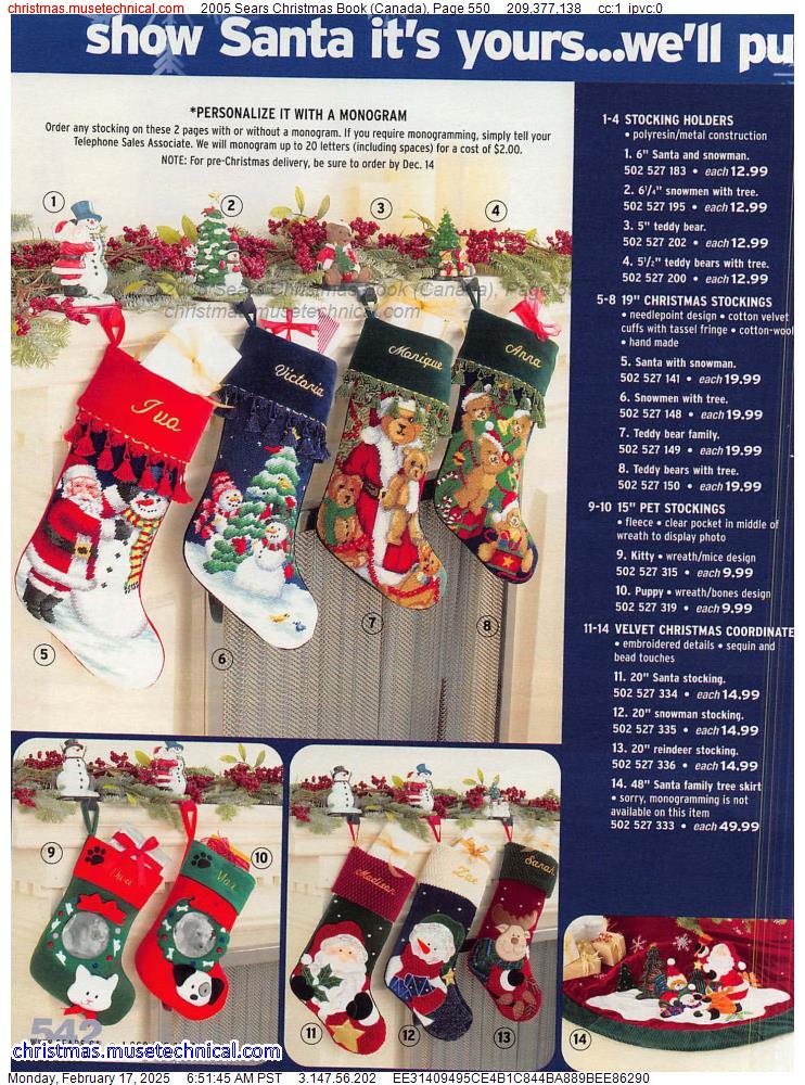 2005 Sears Christmas Book (Canada), Page 550