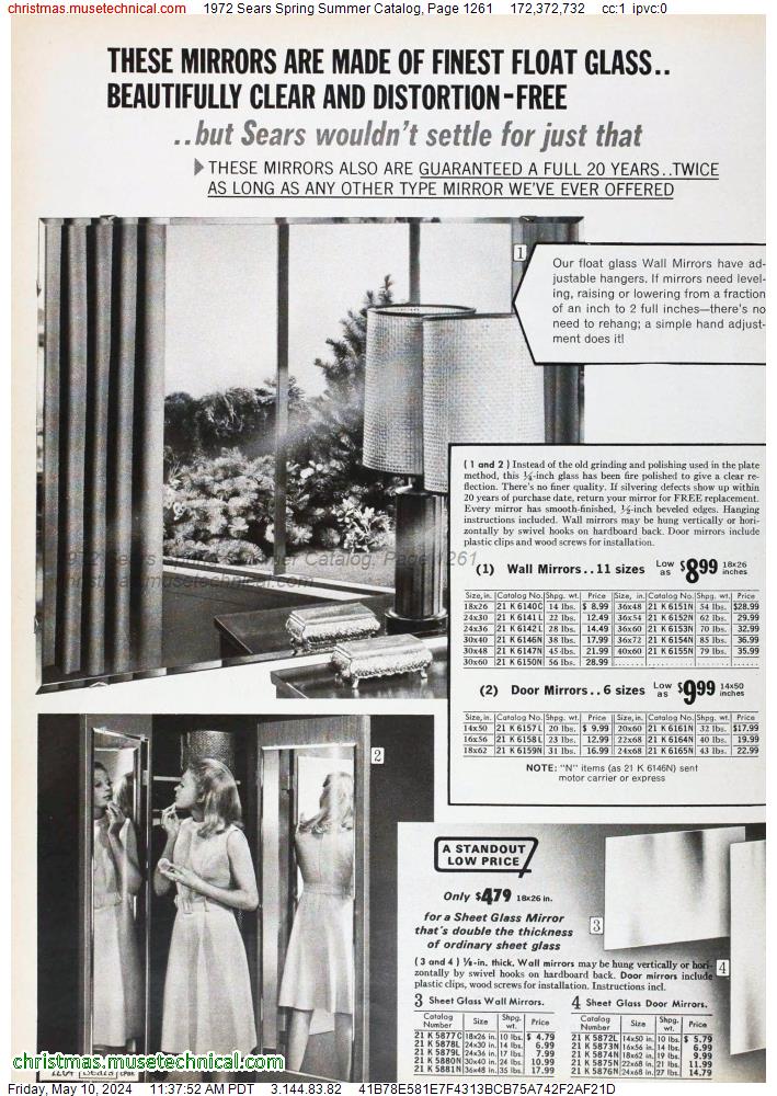 1972 Sears Spring Summer Catalog, Page 1261