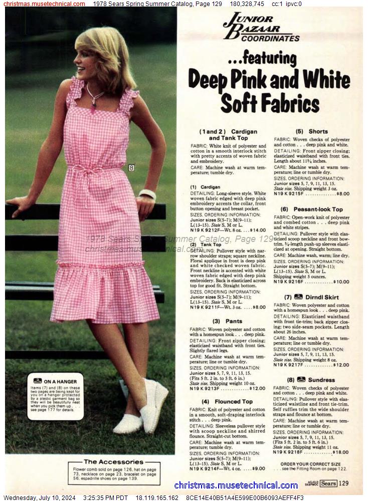 1978 Sears Spring Summer Catalog, Page 129
