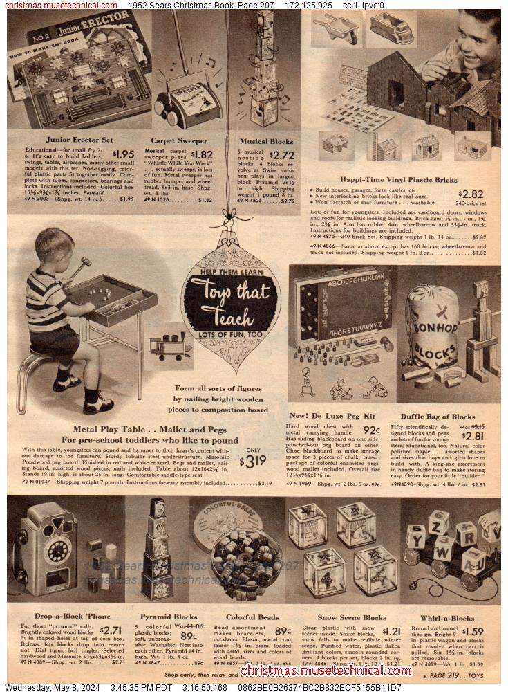 1952 Sears Christmas Book, Page 207