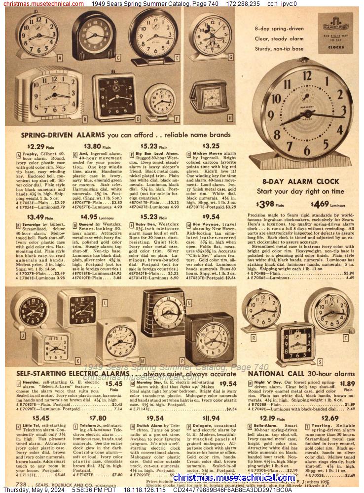 1949 Sears Spring Summer Catalog, Page 740