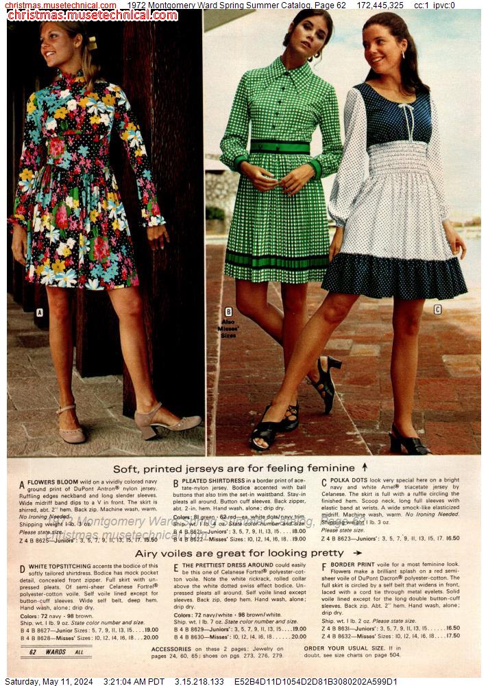 1972 Montgomery Ward Spring Summer Catalog, Page 62 - Catalogs & Wishbooks