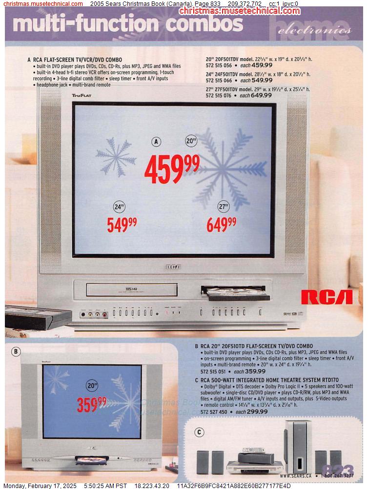 2005 Sears Christmas Book (Canada), Page 833