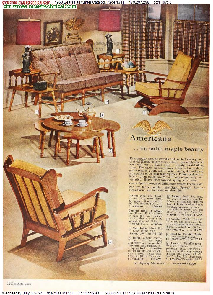1960 Sears Fall Winter Catalog, Page 1311