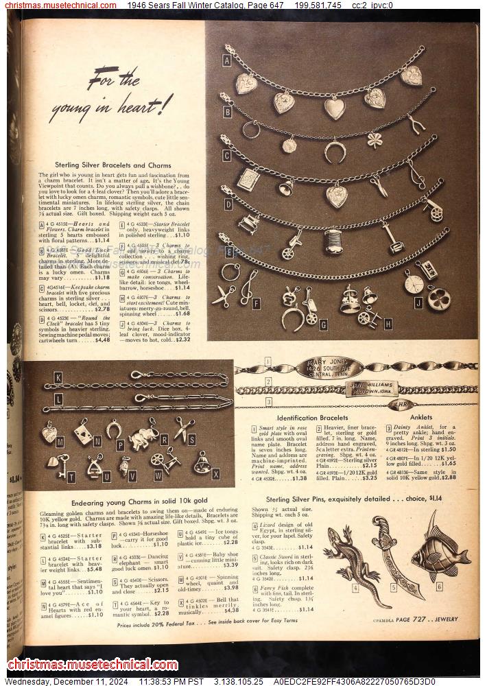 1946 Sears Fall Winter Catalog, Page 647