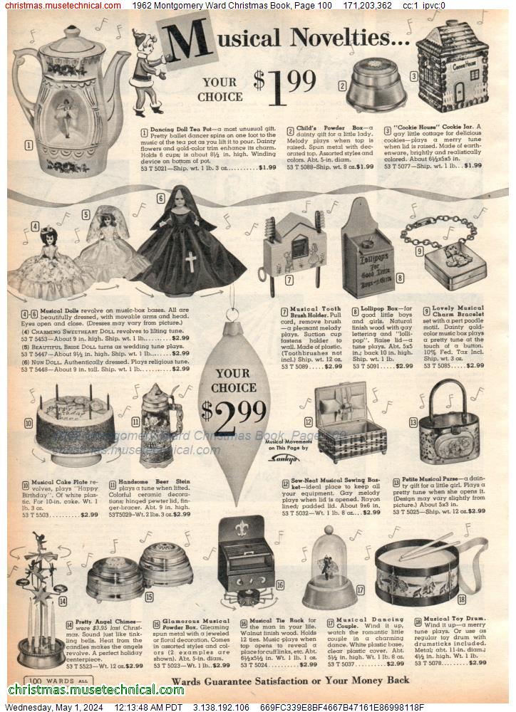 1962 Montgomery Ward Christmas Book, Page 100