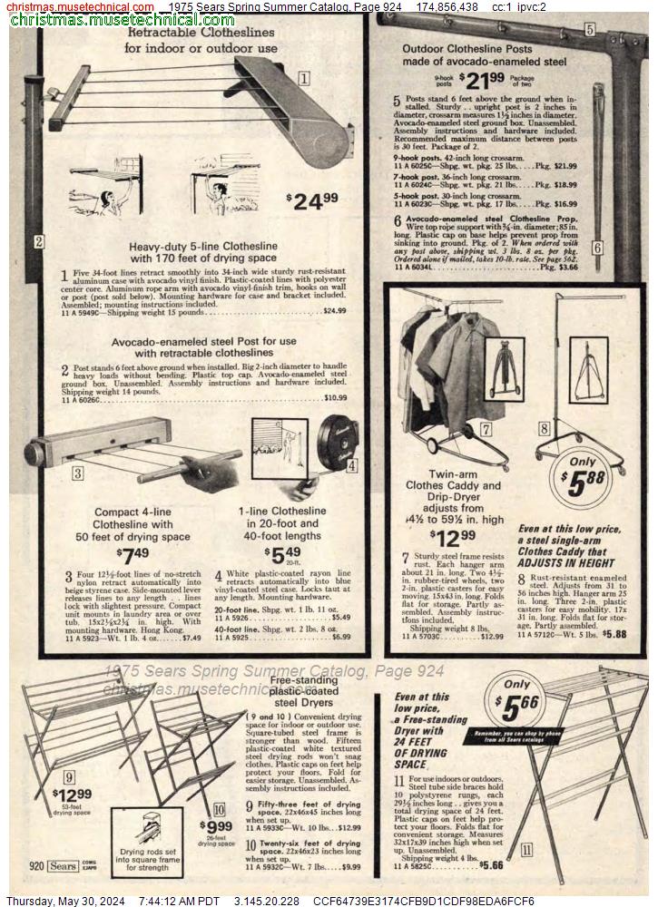 1975 Sears Spring Summer Catalog, Page 924