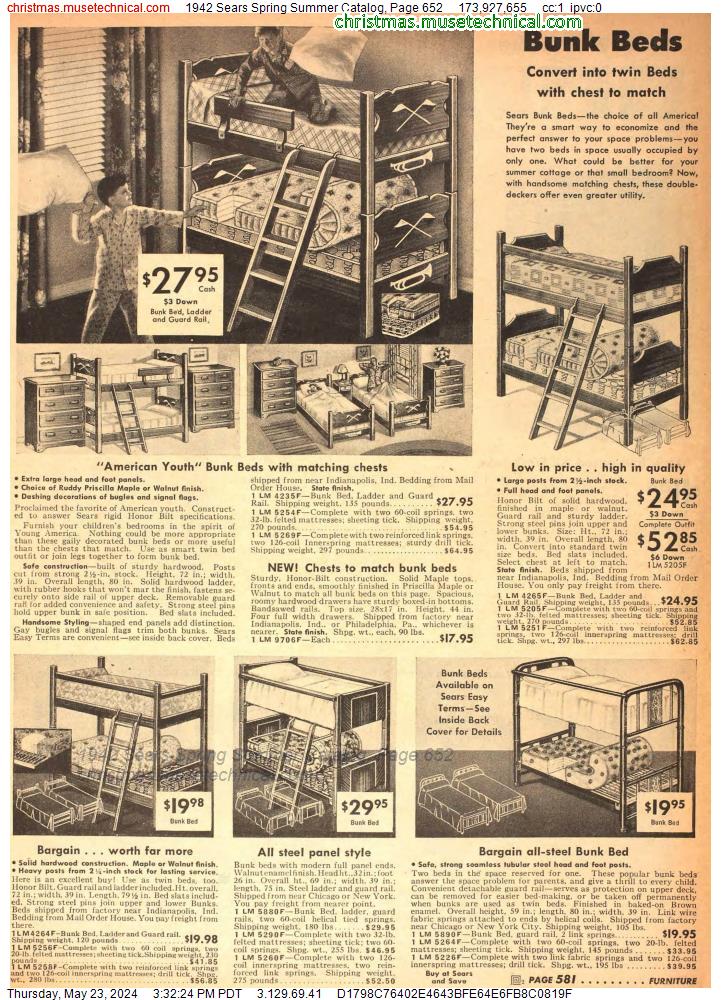 1942 Sears Spring Summer Catalog, Page 652