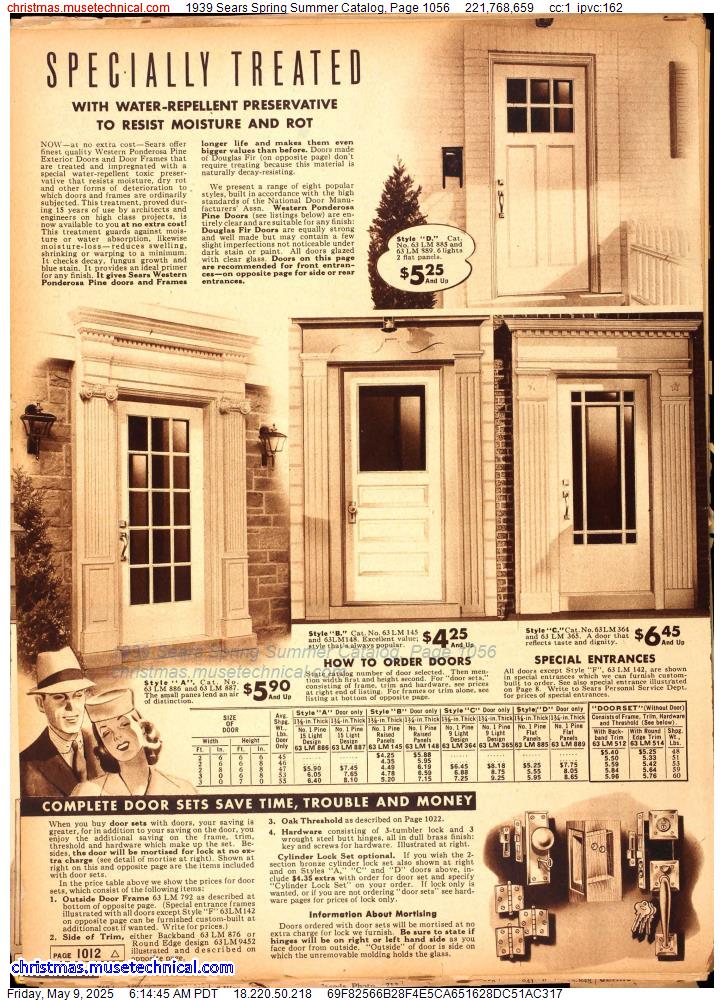 1939 Sears Spring Summer Catalog, Page 1056