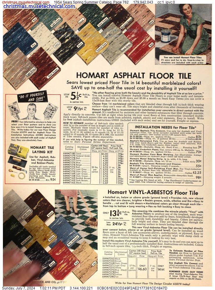 1954 Sears Spring Summer Catalog, Page 762