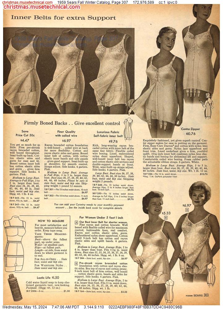 1959 Sears Fall Winter Catalog, Page 307