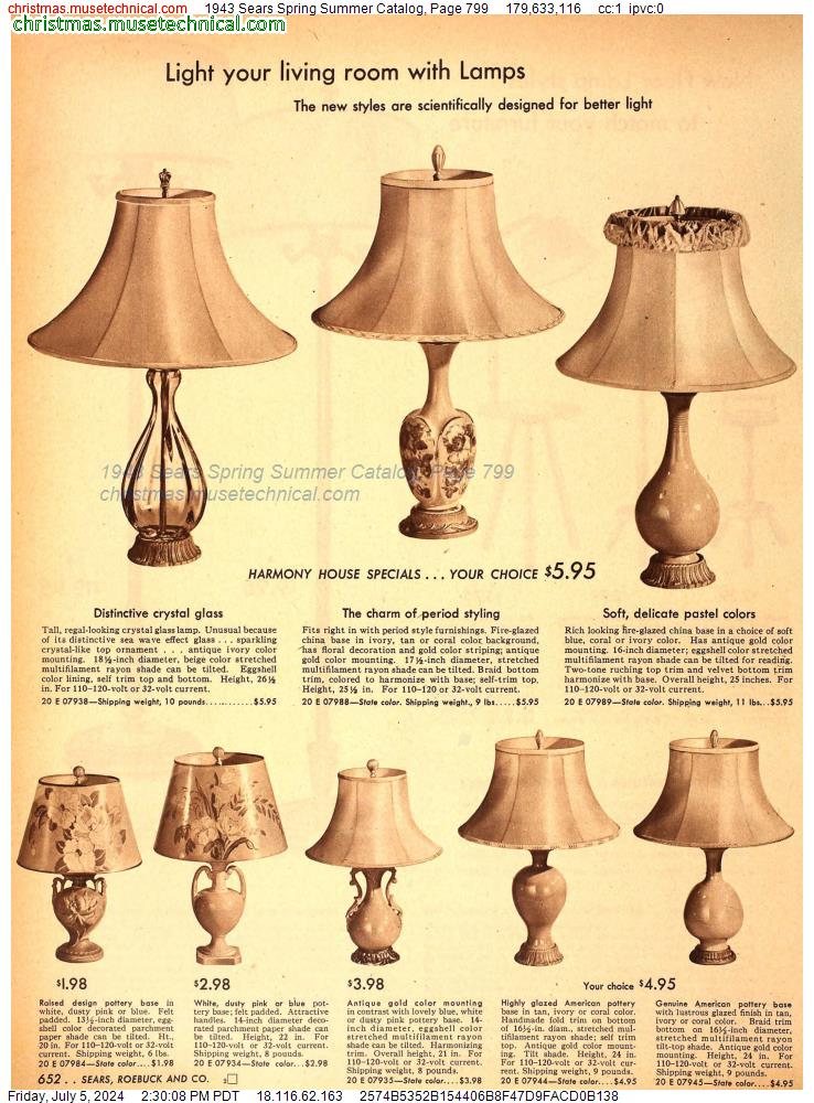 1943 Sears Spring Summer Catalog, Page 799